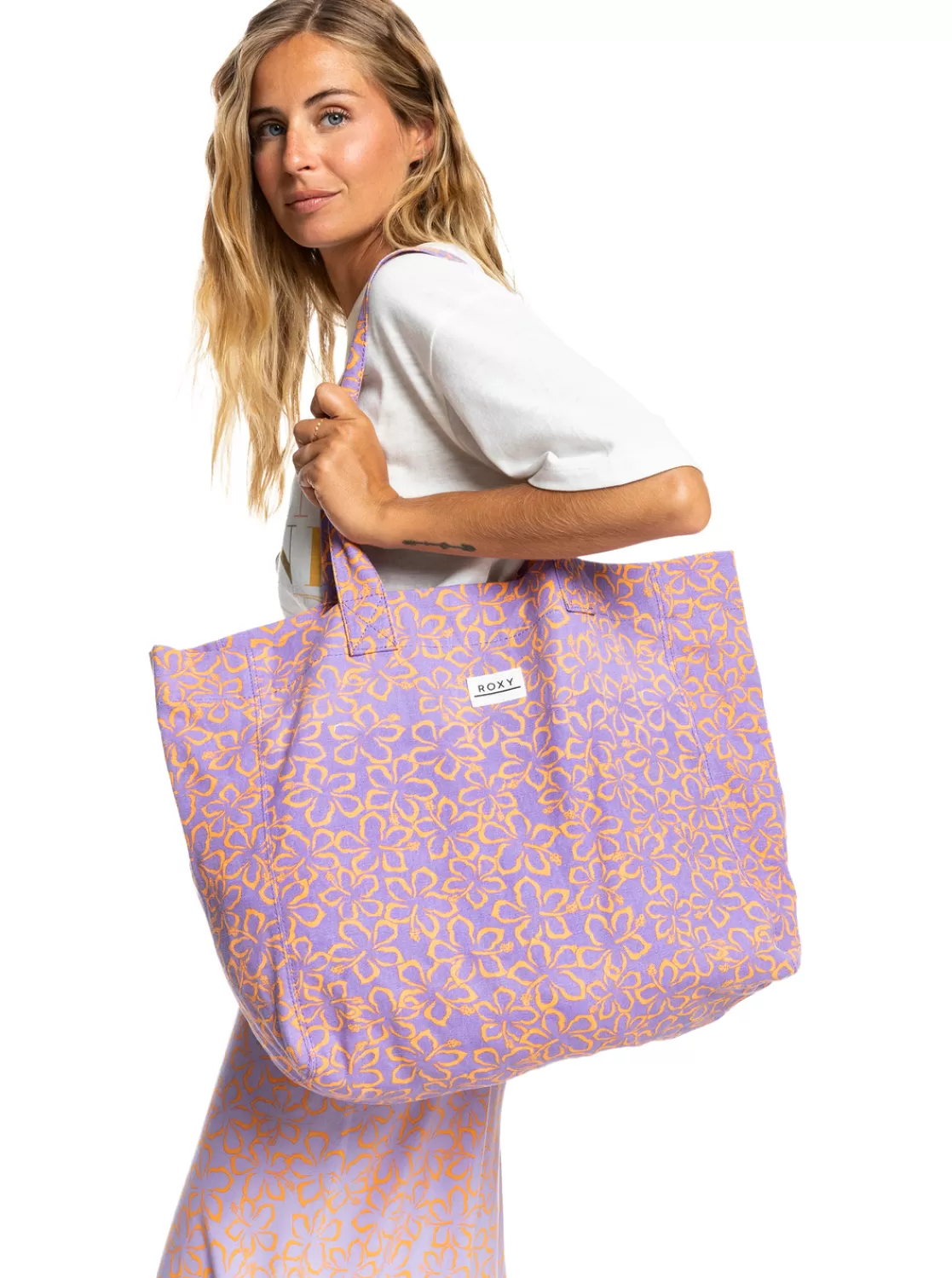 Femme Roxy Anti Bad Vibes Printed - Grand Sac Tote