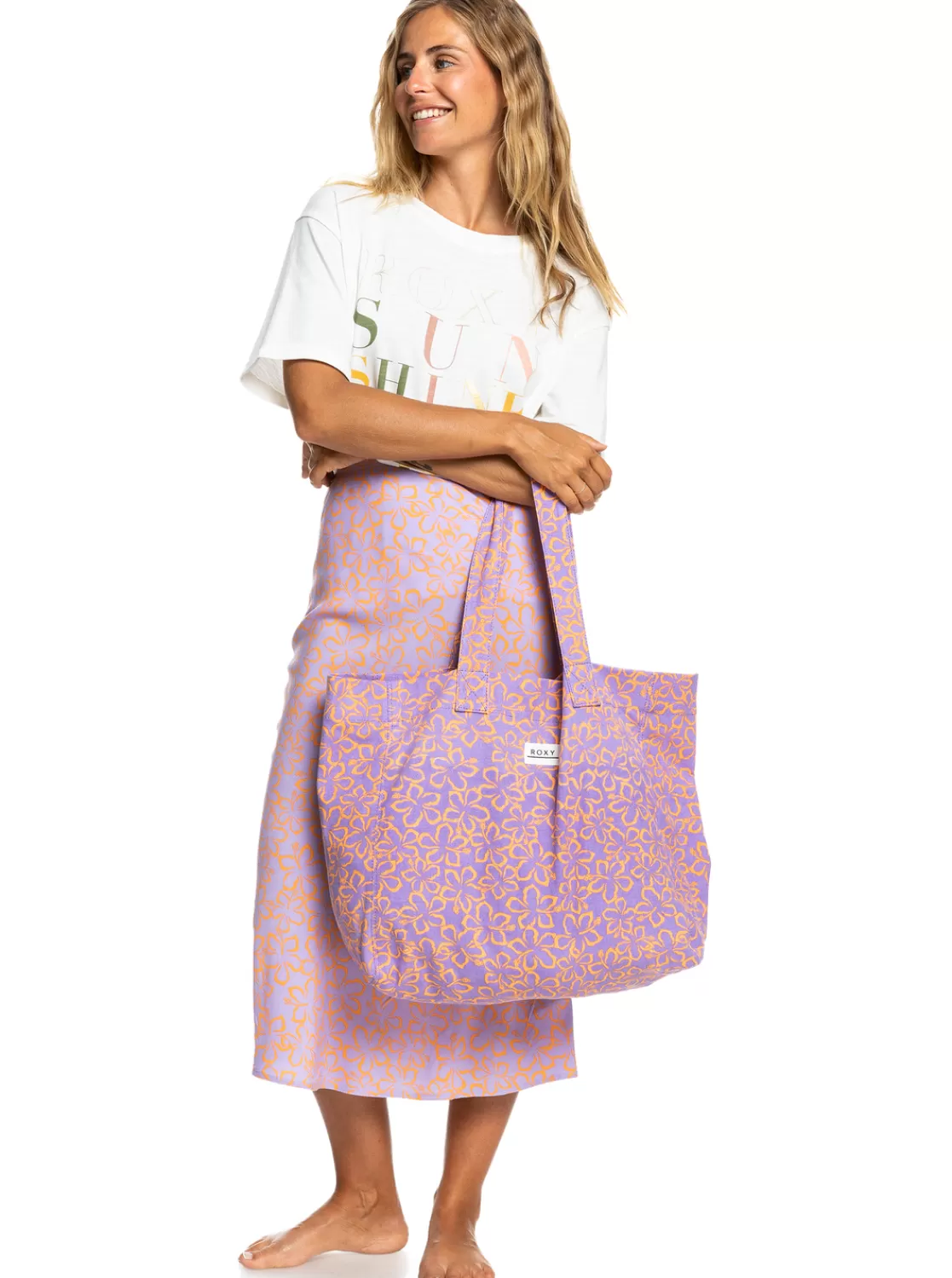 Femme Roxy Anti Bad Vibes Printed - Grand Sac Tote