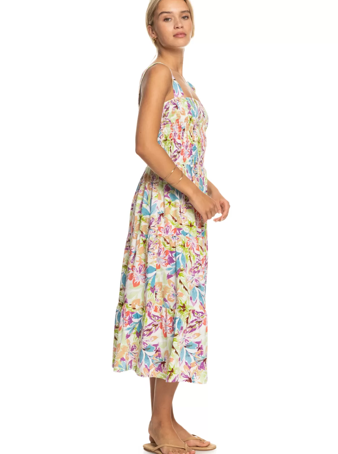 Femme Roxy Honeymoon Avenue Printed - Robe Midi Pour Femme