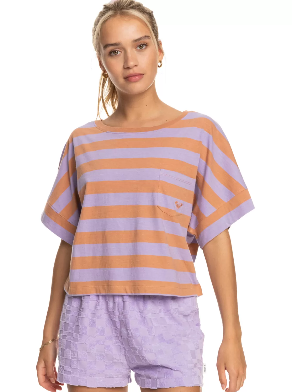 Femme Roxy Stripy Sand - T-Shirt Pour Femme