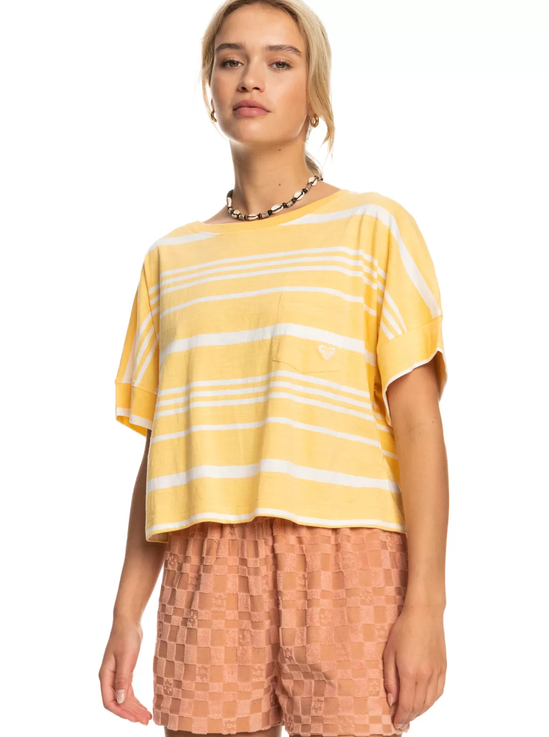 Femme Roxy Stripy Sand - T-Shirt Pour Femme