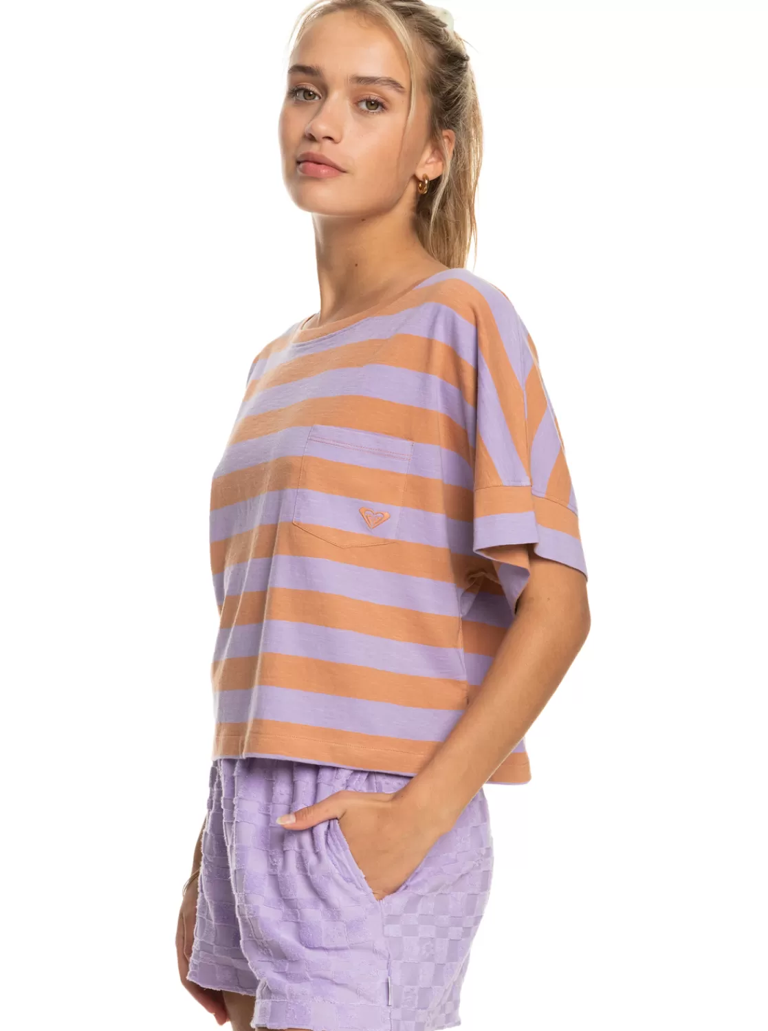 Femme Roxy Stripy Sand - T-Shirt Pour Femme