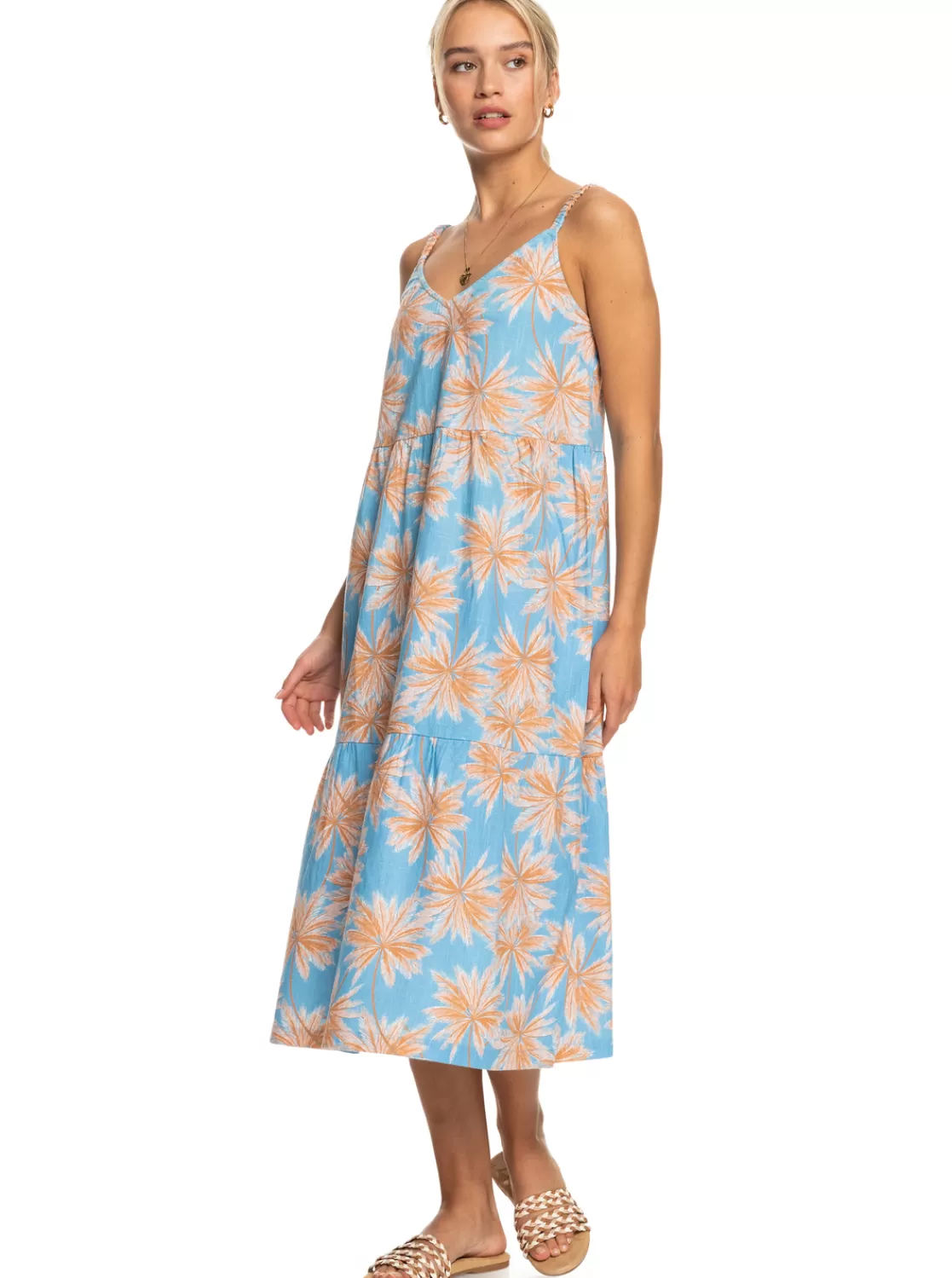 Femme Roxy Waiting Line Printed - Robe Midi Pour Femme