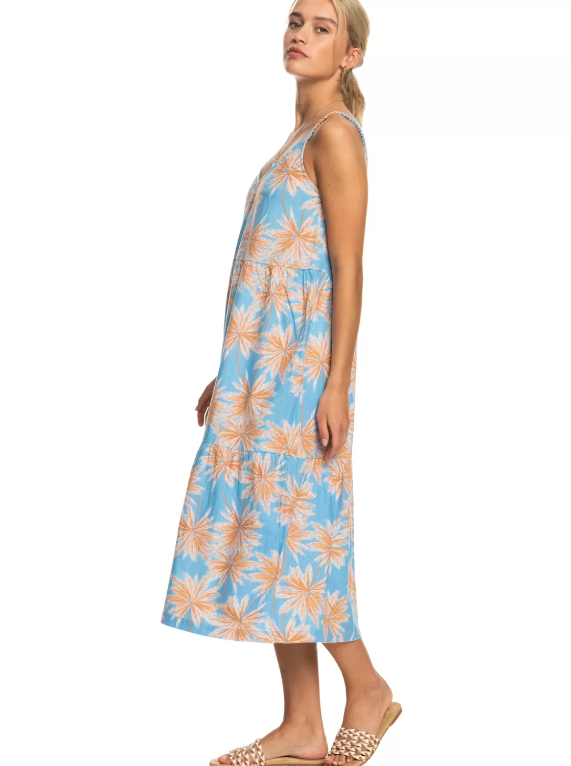 Femme Roxy Waiting Line Printed - Robe Midi Pour Femme