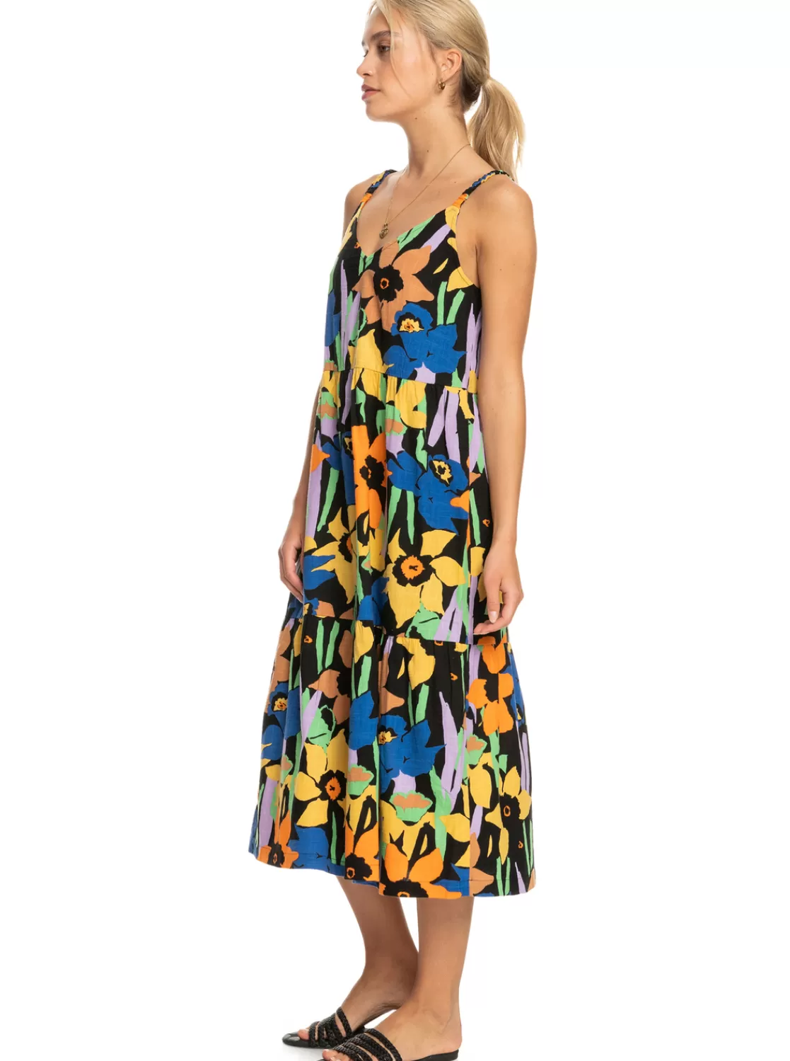 Femme Roxy Waiting Line Printed - Robe Midi Pour Femme